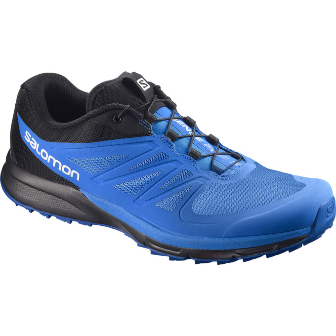 Salomon Singapore Mens Trail Running Shoes - SENSE PRO 2 Blue/Black | 90653-SRZG